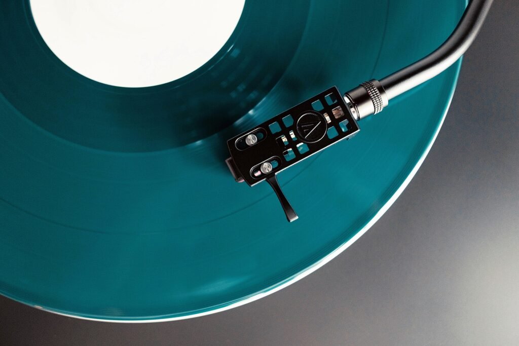 New soul releases arrive on coloured vinyl, playing here on an Audio-Technica turntable