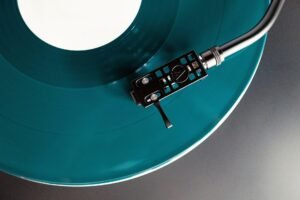 New soul releases arrive on coloured vinyl, playing here on an Audio-Technica turntable